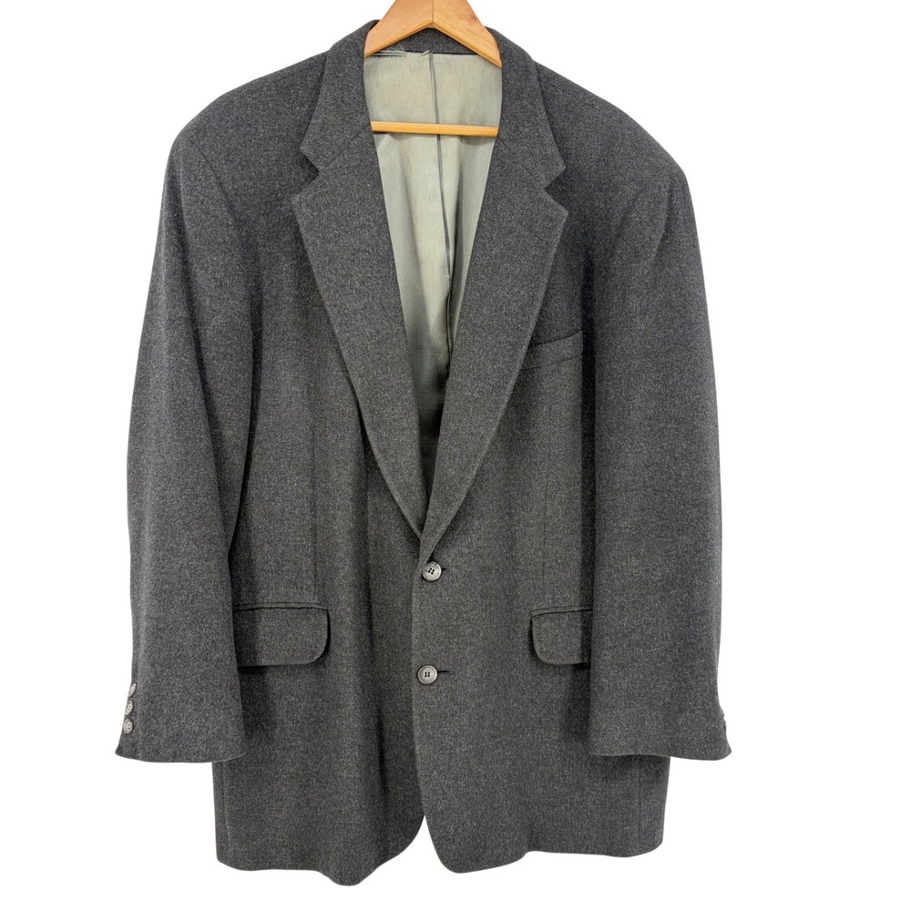 Charles Klein Blazer Charcoal Gray Wool Two Button Classic Professional 50L